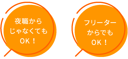 フリーターからでもOK！夜職からじゃなくてもOK！